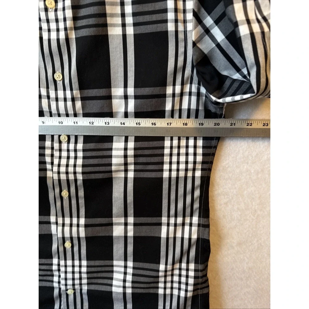 Banana‎ Republic Grant Fit Long Sleeve Plaid Button Up Shirt M Non Iron Classic